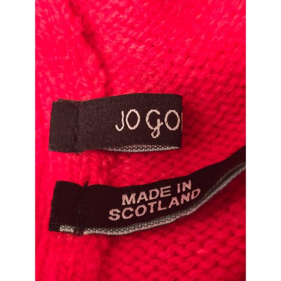 NWOT Jo Gordon 100% Lambswool Fuchsia Pink Beanie Hat OS - Picture 4 of 4